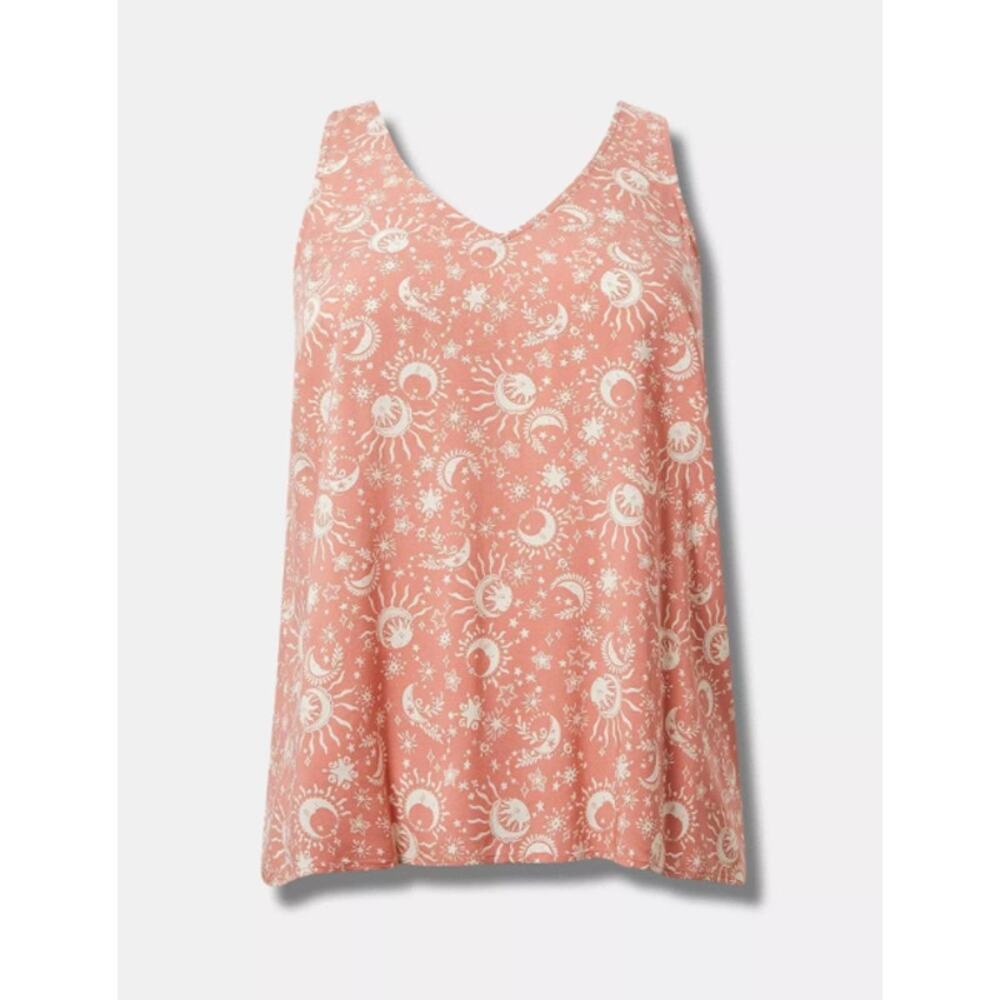 Torrid Women's Plus Size Atlas Celestial Desert Sand Challis Tank Top Size 4 4X